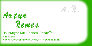 artur nemes business card